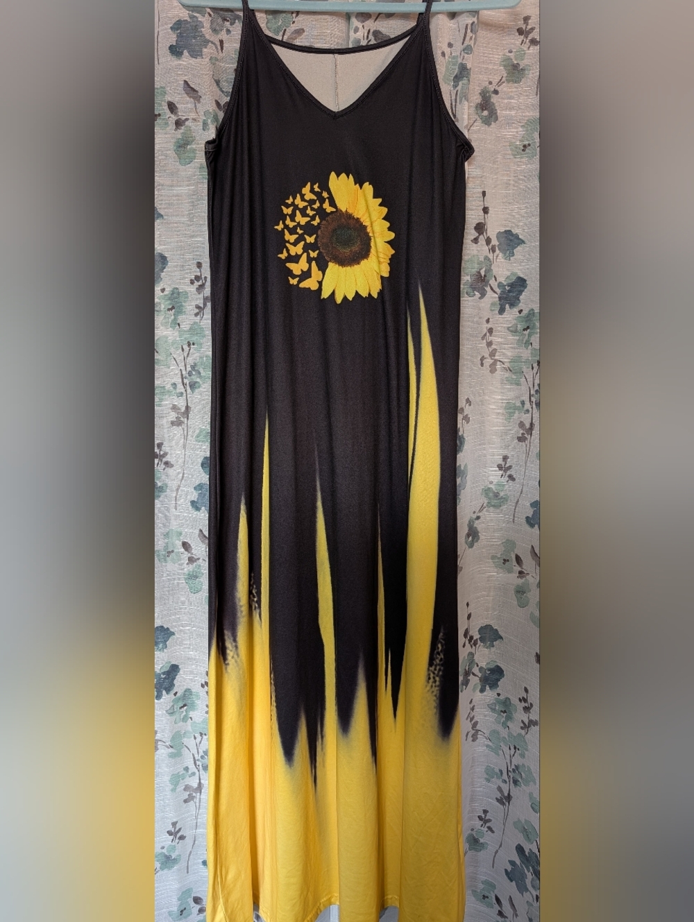 Sunflower Black and Yellow Maxi Dress